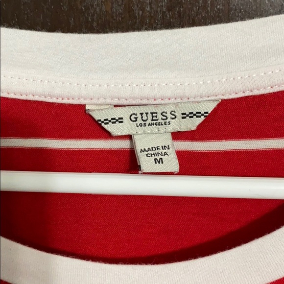 Guess Los Angeles Red Striped Tee - Picture 3 of 4
